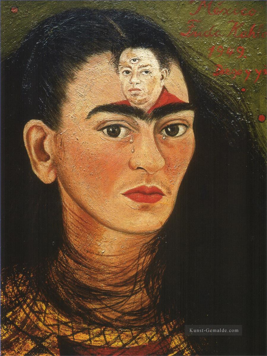 Diego und ich Feminismus Frida Kahlo Ölgemälde